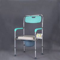 ALUS- Bathroom Bath Chair Multi-Function Foldable Belt seat Aluminum Alloy Toilet can be Mobile Rehabilitation Toilet seat (Color : Without Pulleys)