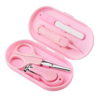 Lurrose 1 Set Baby Nail Kit Baby Nail Care Set Nail Clipper Scissor Nail File Tweezer Pedicure Manicure Kit for Infant Random Color