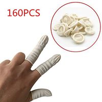 LinaLife Approx.160PCS Disposable Latex Finger Cots Rubber Fingertips Protective Finger Gloves Art Latex Tissue Finger Cot for Electronic Repair, Painting, Jewelry Cleaning, Crafting Industrial Apply