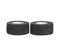 HealiT ShieldGrip™ Cohesive Bandage 1inch-Wide Self Adherent Athletic Wrap Medical Tape, Elastic Flexible Breathable First Aid Gauze Ideal for Stretch Ankle Sprains, Swelling, Sports - Black - 2 Pack