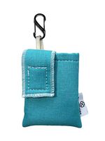 PumpCases Designer Insulin Pump Case w/Carabiner Clip (Med. 630G, Teal w/Clip)