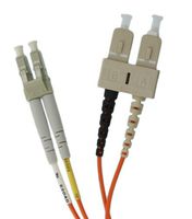 Leviton 50DCL-M02 Fiber Patch Cord, 50/125um Multimode, Duplex, SC to LC, 2 Meters