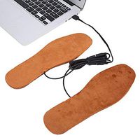 Rechargeable Heated Insoles,USB Heating Insoles Boots Thermal Shoe Soles Foot Warmer Shoe Pad Heater Unisex (Brown (Men))