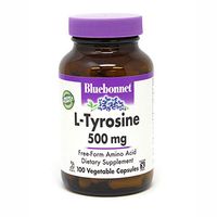 Bluebonnet L-tyrosine 500 Mg Vitamin Capsules, 100Count