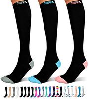 SB SOX 3-Pair Compression Socks (15-20mmHg) for Men & Women Comfortable Socks, Easy to Put On – Best Socks for Daily/Any Use, Running, Nurse, Travel (05 – Multi-Color, Large/X-Large)