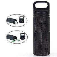 LONGSILAN Pill Fob Capsule Keychain Military Grade Air-Tight Accessory Case Waterproof Outdoor Survival Camping Equipment Storing Cigarettes, Batteries, Matches