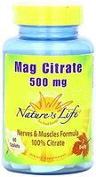 Magnesium Citrate 500 mg Nature's Life 60 Tabs