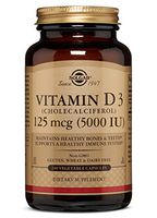 Solgar Vitamin D3 (Cholecalciferol) 125 mcg (5,000 IU) Vegetable Capsules - 240 Count