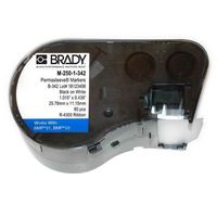 Brady M-250-1-342 Polyolefin B-342 Black on White Label Maker Cartridge, 7/16" Width x 1-1/64" Height, For BMP51/BMP53 Printers