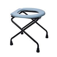 JUFU Toilet Chair, Steel Tube Material Pregnant Women Toilet Elderly Disabled Folding Simple Toilet Seat and Cushion Anti-Slip Chair Toilet Chair @@ (Color : A)