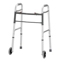 Nova Heavy Duty Folding Walker 5 inch Wheels Adjustment Height 31″ – 41″