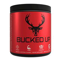 Bucked Up Pre Workout 6 Grams Citrulline, 2 Grams Beta Alanine, and 3 Other Registered trademarked Ingredients (Red Raz)