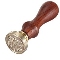 LAAT Classic 26 A-Z Alphabet Letter Stamp Retro Seal Wax Stamp Assorted Color Wood Sealing Wax for Wedding Decoration (V)