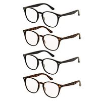 Reading Glasses 4 Pairs Comfort Fashion Matte Readers for Men and Women +1.5