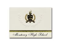 Signature Announcements Monterey High School (Lubbock, TX) Graduation Announcements, Presidential style, Basic package of 25 with Gold & Black Metallic Foil seal