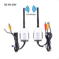 Hikity Wireless Video Transmitter & Receiver Kit For Car/Truck/Bus Backup Camera Rear View Camera Monitor System 9V-24V Lastest 2.4GHz Color Video Range 200ft (No obstacle)