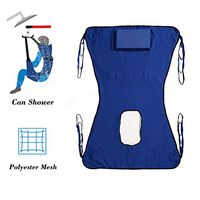 Patient Lift Toileting Mesh Sling for Shower Chair Bariatric Commode Transfer Belt Medical Lift Equipment - Full Body Lifter Four Point Sling, 450lb, Large
