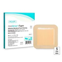 MedVance TM Foam – Bordered Adhesive Hydrophilic Foam Dressinge 6"x6" (4.1"x4.1" Pad) Box of 5 dressings