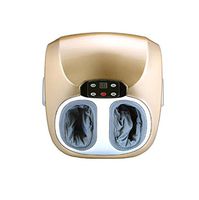 Foot Massager Electric Shiatsu Kneading Rolling Foot Calf Massager with Heating and Vibration Function Multifunction (Color : Gold)