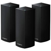 Linksys Velop AC2200 Tri-Band Whole Home WiFi Intelligent Mesh System, 3-Pack Black, Easy Setup, Maximize WiFi Range & Speed for All Your Devices