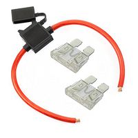 VOODOO (1) 8 Gauge ATC Inline Fuse Holder Fuseholder with Cover and (2) Fuses (25 Amp)