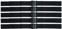 Secure (Pack of 5) Quick Release Transfer Gait Belt - 60" - Black - One Year Warranty