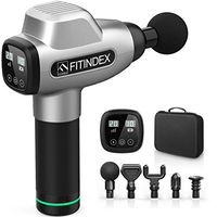 Muscle Massage Gun, FITINDEX Powerful Percussion Massage Gun Deep Tissue, Up to 20 Speeds Handheld Muscle Massager Gun Electric for Athletes