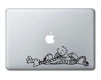 Calvin Scratching Hobbes Calvin and Hobbes Printed Clear Vinyl Decal Sticker Compatible with Apple MacBook Pro Air 11" 12" 13" 15" All Years Laptop Trackpad Keyboard (13" Macbook (All Models))