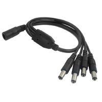 DealMux 5.5mm x 2.1mm 1 Female to 4 Male DC Power Splitter Cable for CCTV Camera