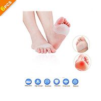 Metatarsal Pads Gel Forefoot Pads Comfort Forefoot pad Soft Gel Ball of Foot Cushion Pads 3Pairs Breathable High Heel Inserts Pain Relief Metatarsal Pads for Women Men