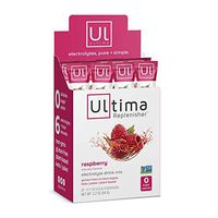 Ultima Replenisher Electrolyte Hydration Powder, Raspberry, 20 Count Stickpacks - Sugar Free, 0 Calories, 0 Carbs - Gluten-Free, Keto, Non-GMO with Magnesium, Potassium, Calcium, 2.2 Ounce (Pack of 1)