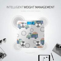 Bluetooth Weight Scale Cartoon Cute Farm Transportation Truck Weight Scales for People Body Fat Composition Monitor Analyzer with Smartphone App for Body Management-396 Lbs