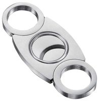 Visol VCUT2 "Xenon" Guillotine Stainless Steel Cigar Cutter, Brushed Finish, Chrome