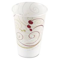 Solo Cup Company Waxed Paper Cold Cups, 9 Ounce, Cold, Symphony Design, 100/Bag - 20 Sleeves of 100 cups. 2000 per Case.