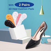 Heel Cushion Pads Heel Grips Liner, Self-Adhesive 4D High Heel Cushion Snug Inserts Foot Care Protector for Men’s and Women’s Loose Shoes-Heel Pain Relief Heel Cushion Inserts (Transparent, 0.06 inch)