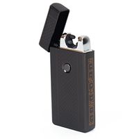 Kingpin Lights™ Black Electric Arc Lighter - Windproof Dual Arc Plasma Lighter - USB Rechargeable Dual Pulse Electronic Lighter - Flameless Plasma Beam Lighter