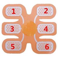 2 Pieces EMS Myoelectric Stimulator Hydrogel Sheet Abdominal Instrument General Electrode Sheet High Adhesion Strength Training Apparatus