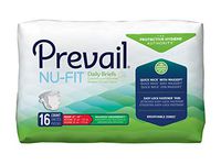 First Quality Products Nu-Fit Adult Brief Medium 32"-44" Latex Free - Case of 96 - Model nu-012