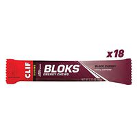 Clif BLOKS - Energy Chews - Black Cherry Flavor - 50mg Caffeine (2.1 Ounce Packet, 18 Count)