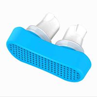 LJQ Nose Vent Plug and Air Purifier 2-in-1 Anti-Snoring Device, Filter Snoring Stopper - Nasal Dilator Sleep Aid Clip Device for Easy Breathing (5 Packs),Blue