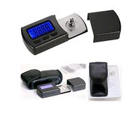 SolUptanisu Professional LP Digital Turntable Stylus Force Scale Gauge Tracking Force Pressure Scale MC MM 0.01g Highly Sensitive Blue LCD Backlight for Phono Cartridge Black