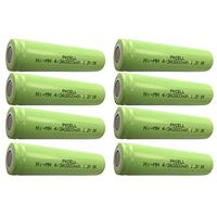 4/3A 1.2V Ni-MH Rechargeable Batteries 3800mAh Flat Top Batteries Count :Pcs 10