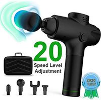 Massage Gun, Muscle Massage Gun hypervolt Massage Gun for Athletes, Sore Muscle & Stiffness, Muscle Percussion Massager Gun Handheld, 6 Heads for Different Muscle - 20 Speed for Deep Relaxation