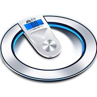 Zcx Weight Loss Weighing Mini Household Electronic Scales Precision Round Scales Adult LCD Cold Light (Color : Silver)