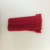 HOOK & LOOP CABLE TIE 40 LB. 5.91" LENGTH RED 10/PACK