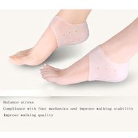 Plantar Fasciitis Inserts Heel Protectors - Silicone Gel Heel Cups for Bone Spur Relief, White