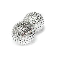 lecimo Yoga Massage Ball Gym Balls Spiky Trigger Point Therapy Stress Relief,Silver 4.7cm 04#