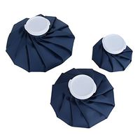 Ice Bag Hot and Cold Therapy Reusable Ice Pack 3 Pack 11' 9' 6' Dark Blue by KAMA