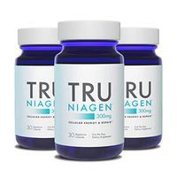 TRU NIAGEN Nicotinamide Riboside NAD Booster for Cellular Repair & Energy (NSF Certified for Sport) - 300mg Vegetarian Capsules, 300mg Per Serving - 30 Day Bottle (3 Pack)