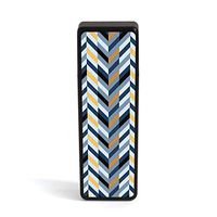Marijuana Trinity Case | Black Chevron Blue | Tobacco, Herb, Pre-Roll, Pill Carry Case